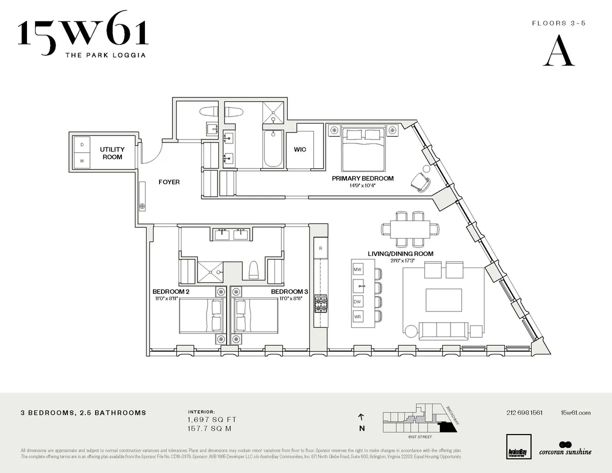 New York City Real Estate | View 15 West 61st Street, 4A | Floorplan