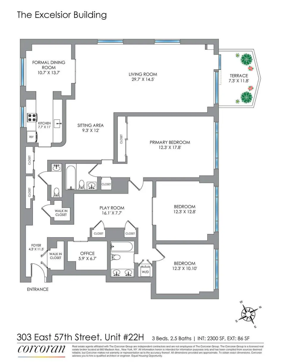 303 East 57th Street, 22H | floorplan | View 17