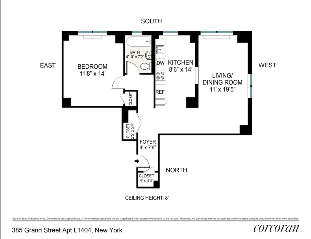 New York City Real Estate | View 385 Grand Street, L1404 | Floorplan