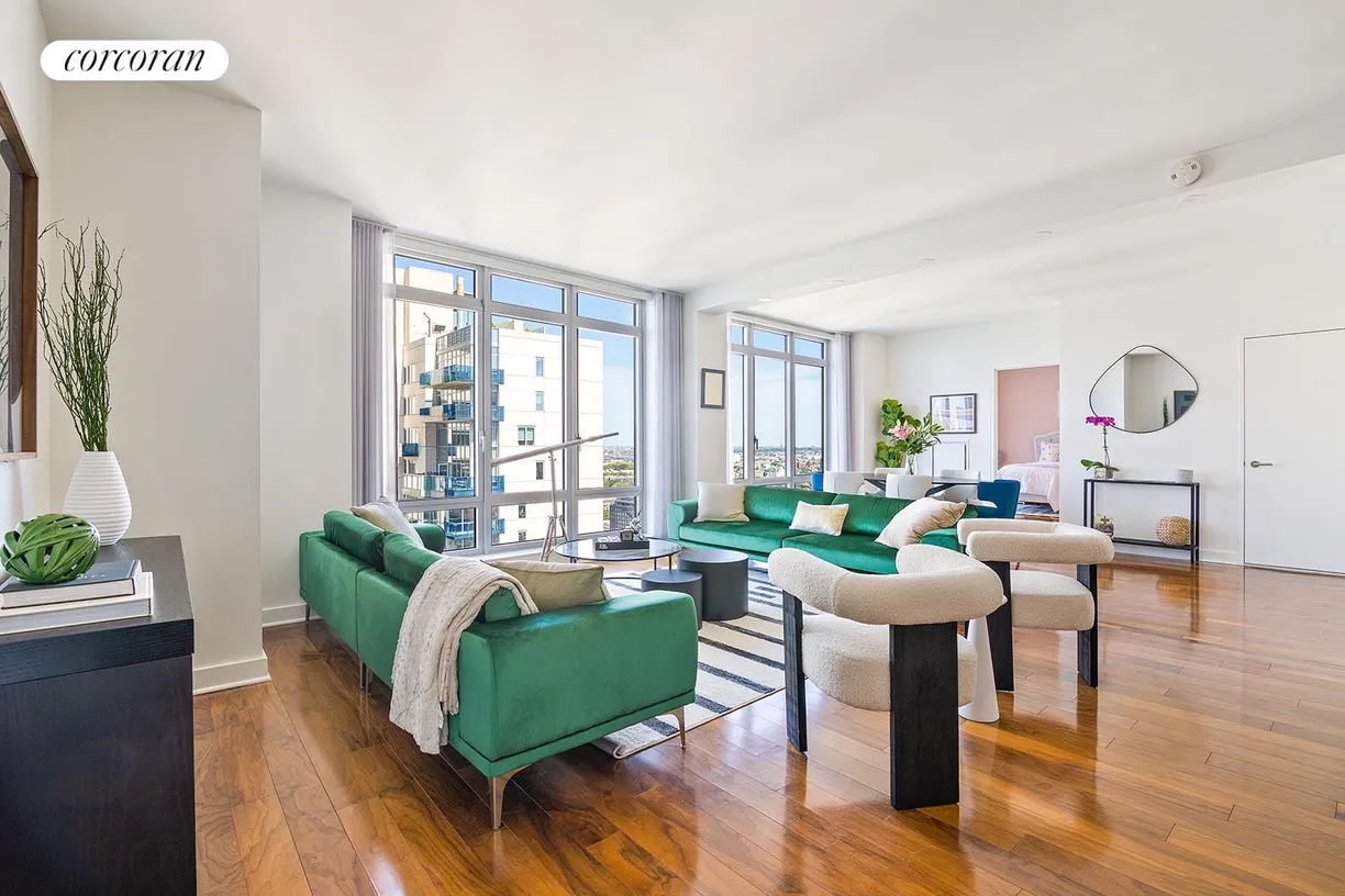 New York City Real Estate | View 2 Northside Piers, 29NY | Living Room