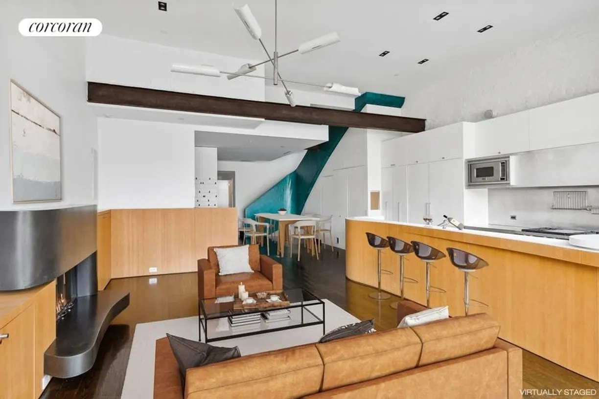 New York City Real Estate | View 18 Orchard Street, PH | Living Room-Open Kitchen w WBF