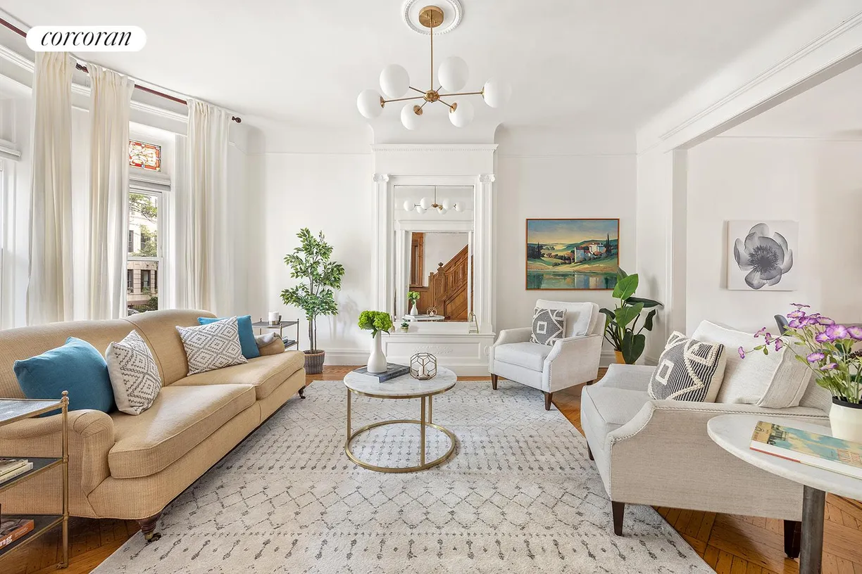 New York City Real Estate | View 532 8th Street | Parlor Floor Living Room