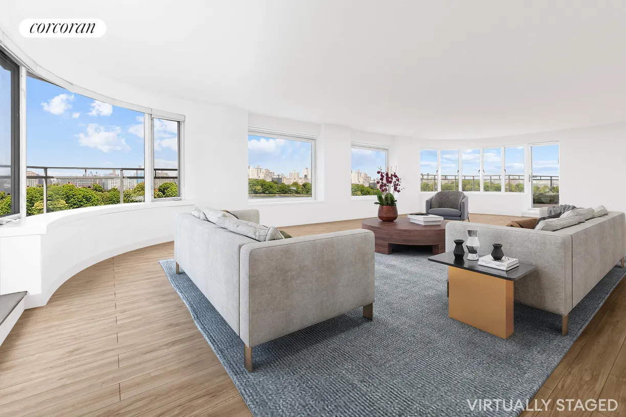 New York City Real Estate | View 1050 Fifth Avenue, 18BC | Create Seamless 40-ft Living Room