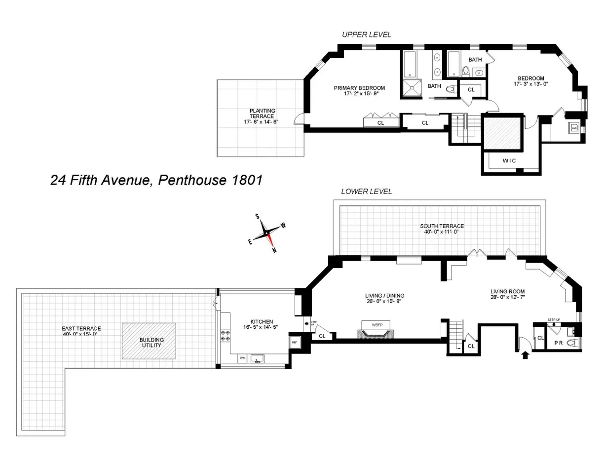 New York City Real Estate | View 24 Fifth Avenue, 1801 | Floorplan
