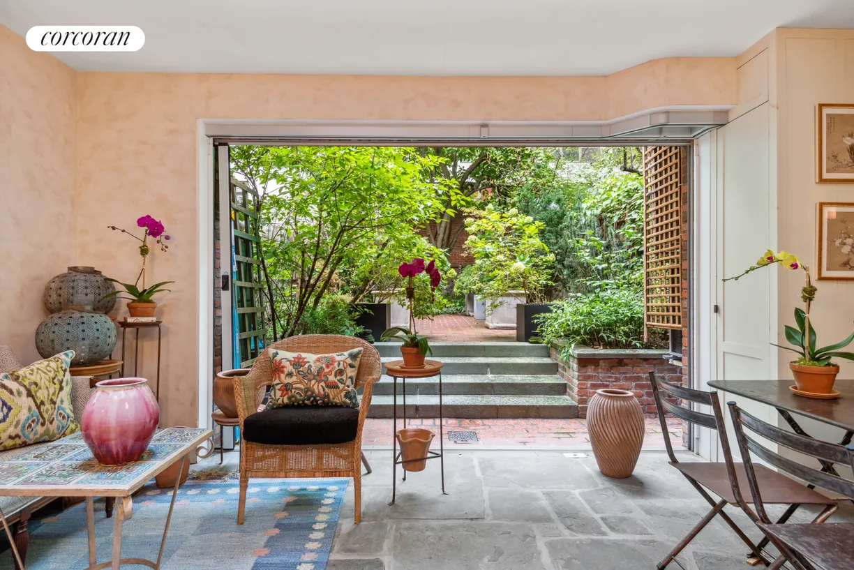 New York City Real Estate | View 415 East 50th Street | Garden Room w/Screened in Wall