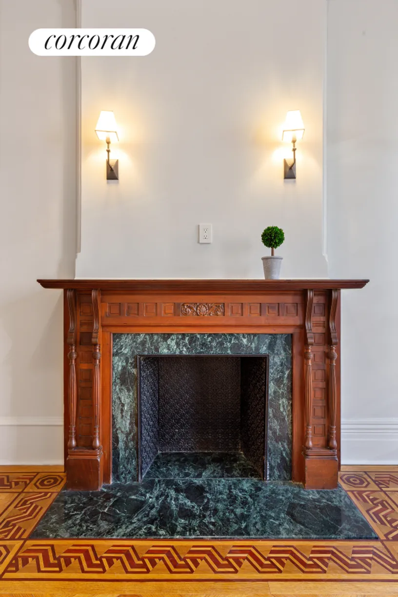 New York City Real Estate | View 408 4th Street | Gorgeous Living Room Fireplace