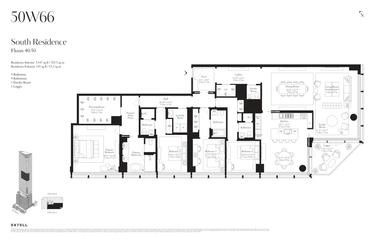 New York City Real Estate | View 50 West 66th Street, 40S | Floorplan
