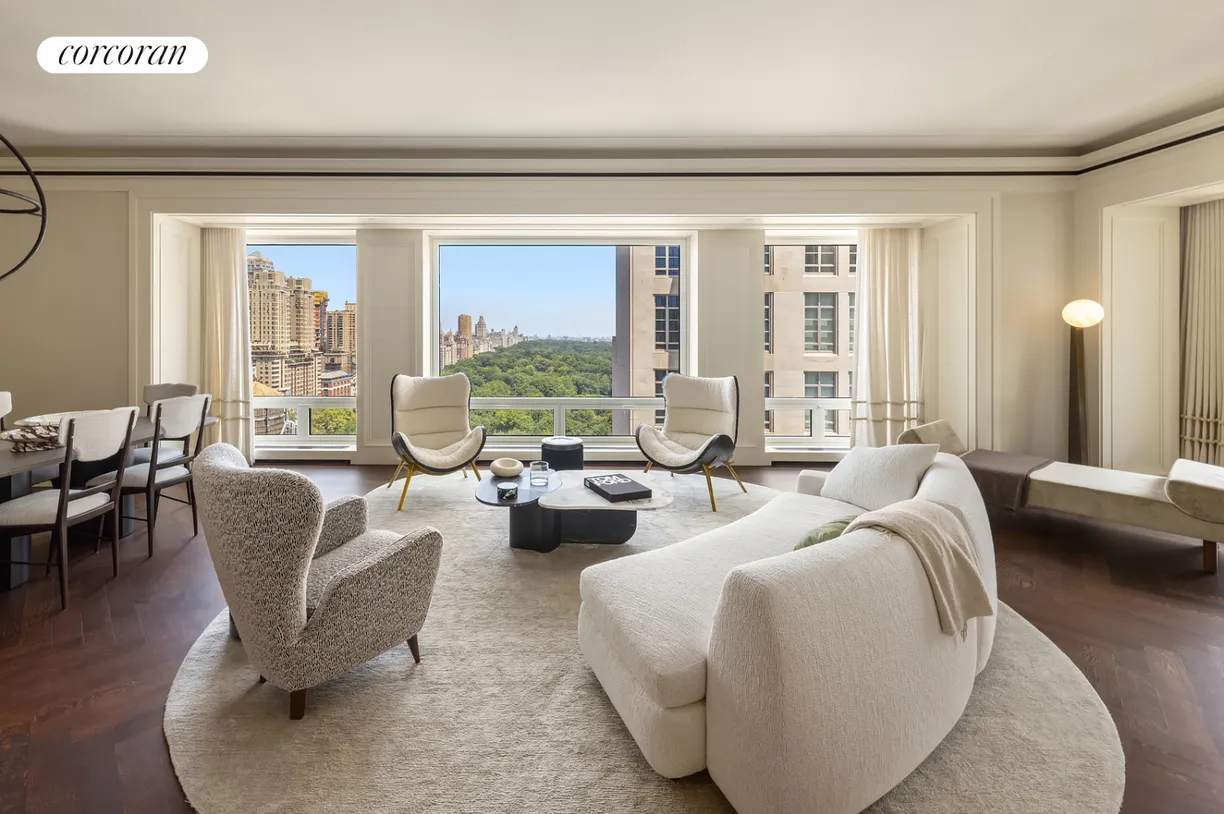 New York City Real Estate | View 220 Central Park South, 23C | Living Room