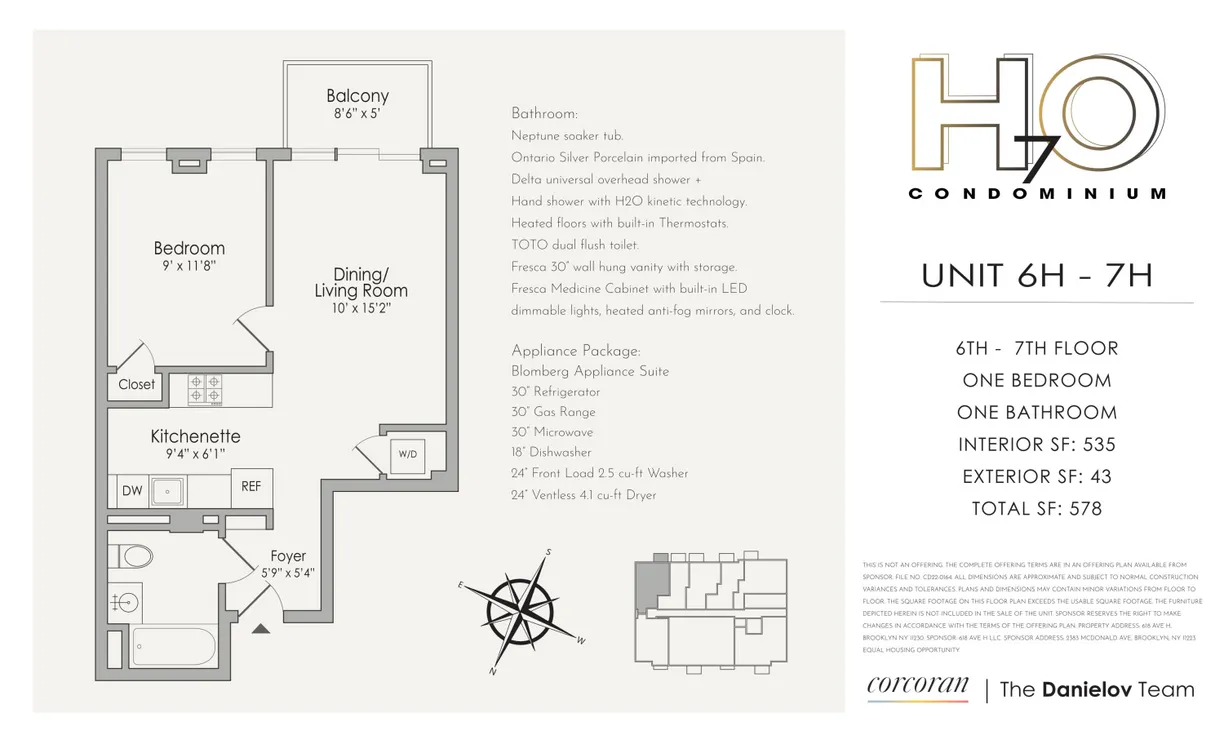 New York City Real Estate | View 618 Avenue H, 7H | Floorplan