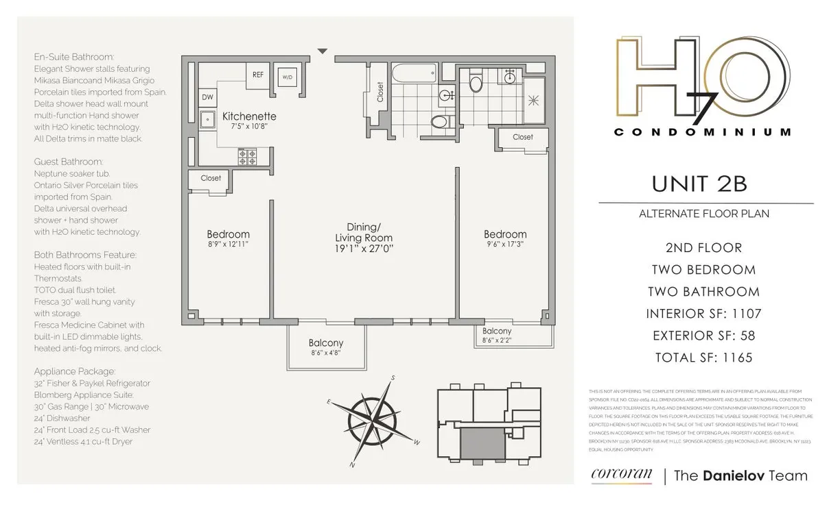 New York City Real Estate | View 618 Avenue H, 2B | Floorplan 1