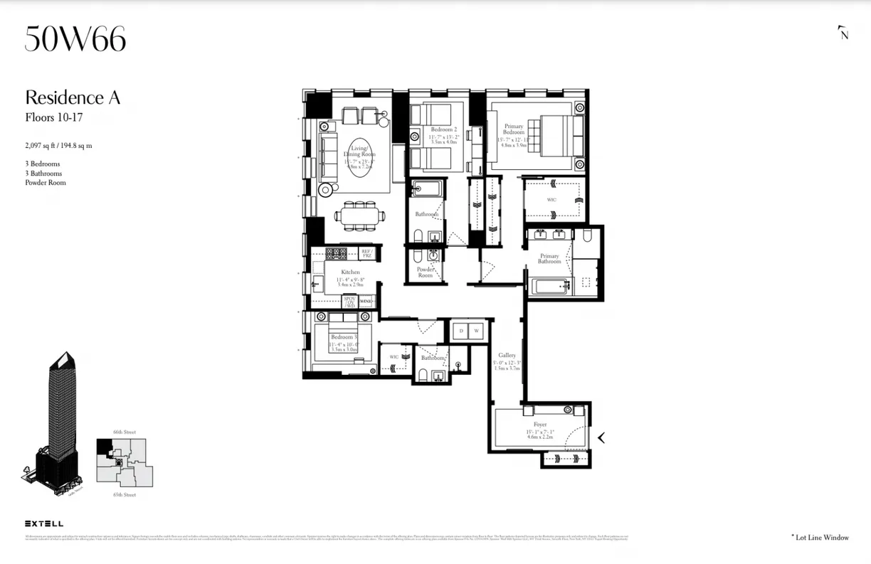 New York City Real Estate | View 50 West 66th Street, 16A | Floorplan
