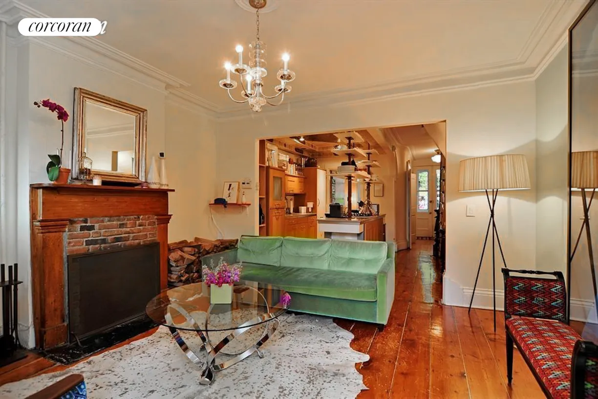 New York City Real Estate | View 57 Tompkins Place | Living Room Off The Kitchen