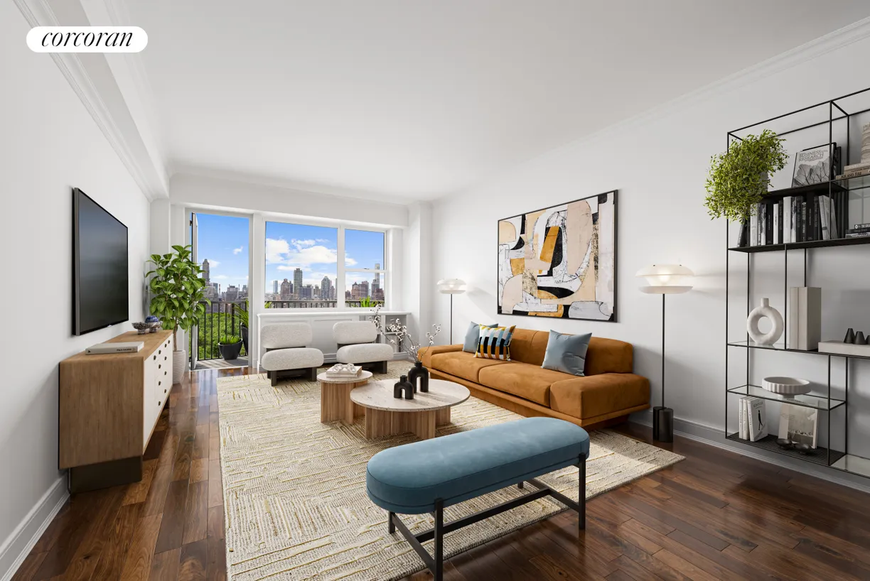 New York City Real Estate | View 80 Central Park West, 25A | Living Room VS