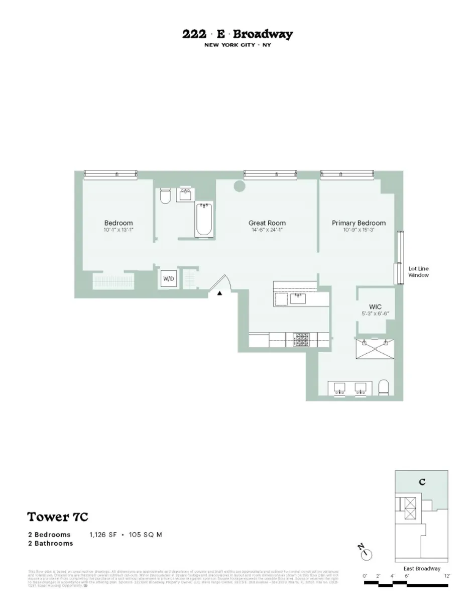 New York City Real Estate | View 222 East Broadway, 7C | Floorplan