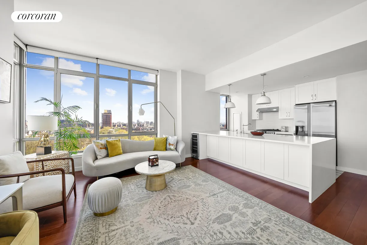 New York City Real Estate | View 1485 Fifth Avenue, 15A | Living Room/Kitchen