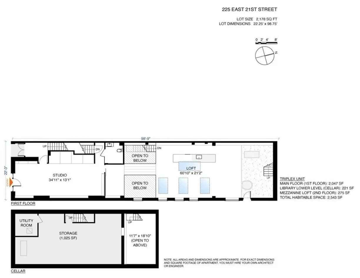 New York City Real Estate | View 225 East 21st Street, 1 | Floorplan