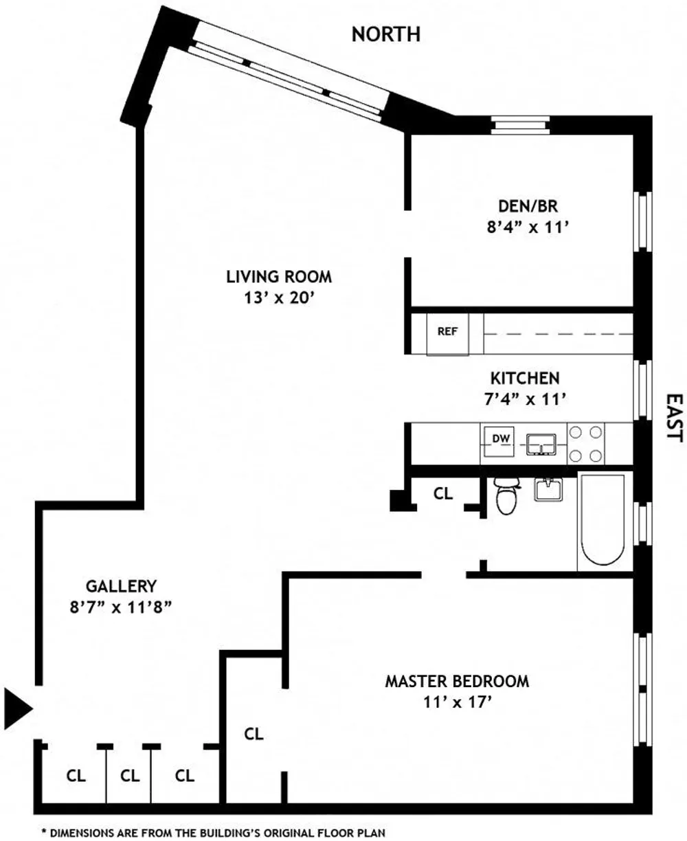 New York City Real Estate | View 30 East 9th Street, 2KK | Floorplan