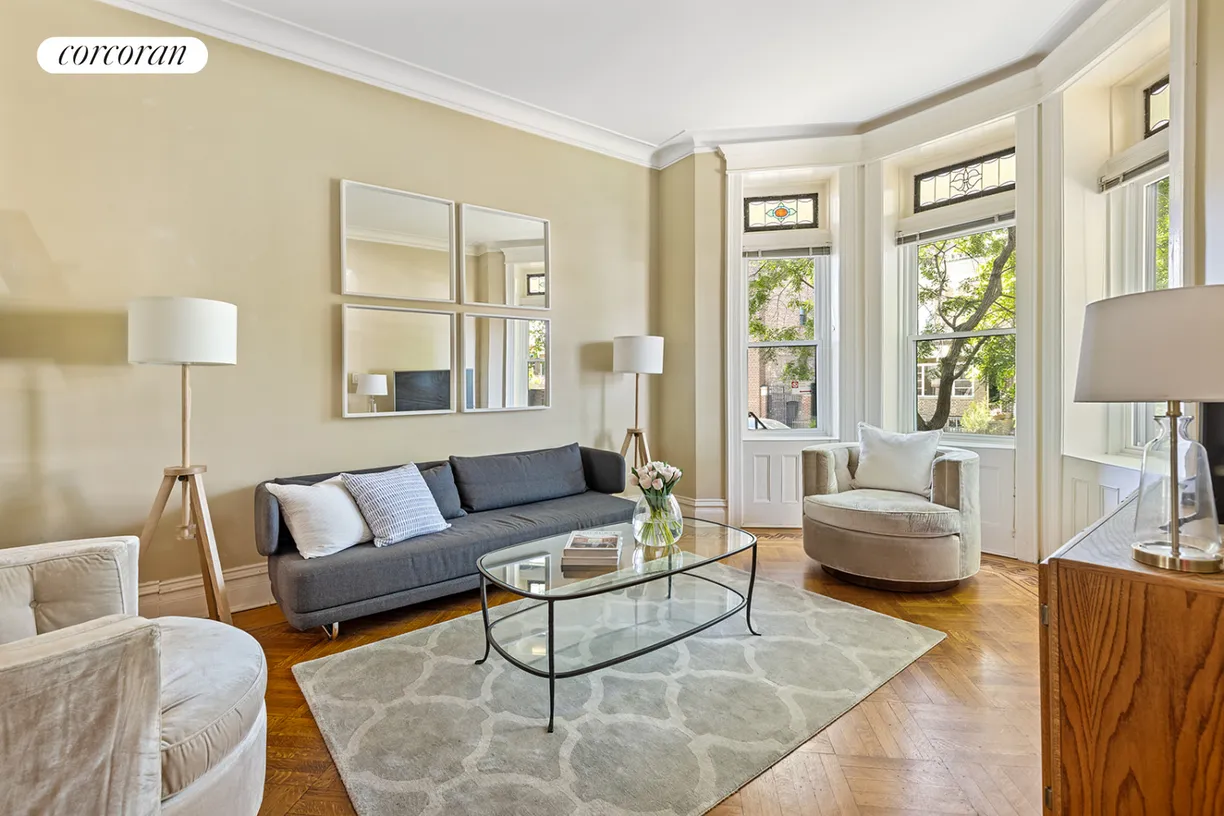 New York City Real Estate | View 179 68th Street | Parlor Floor Living Room