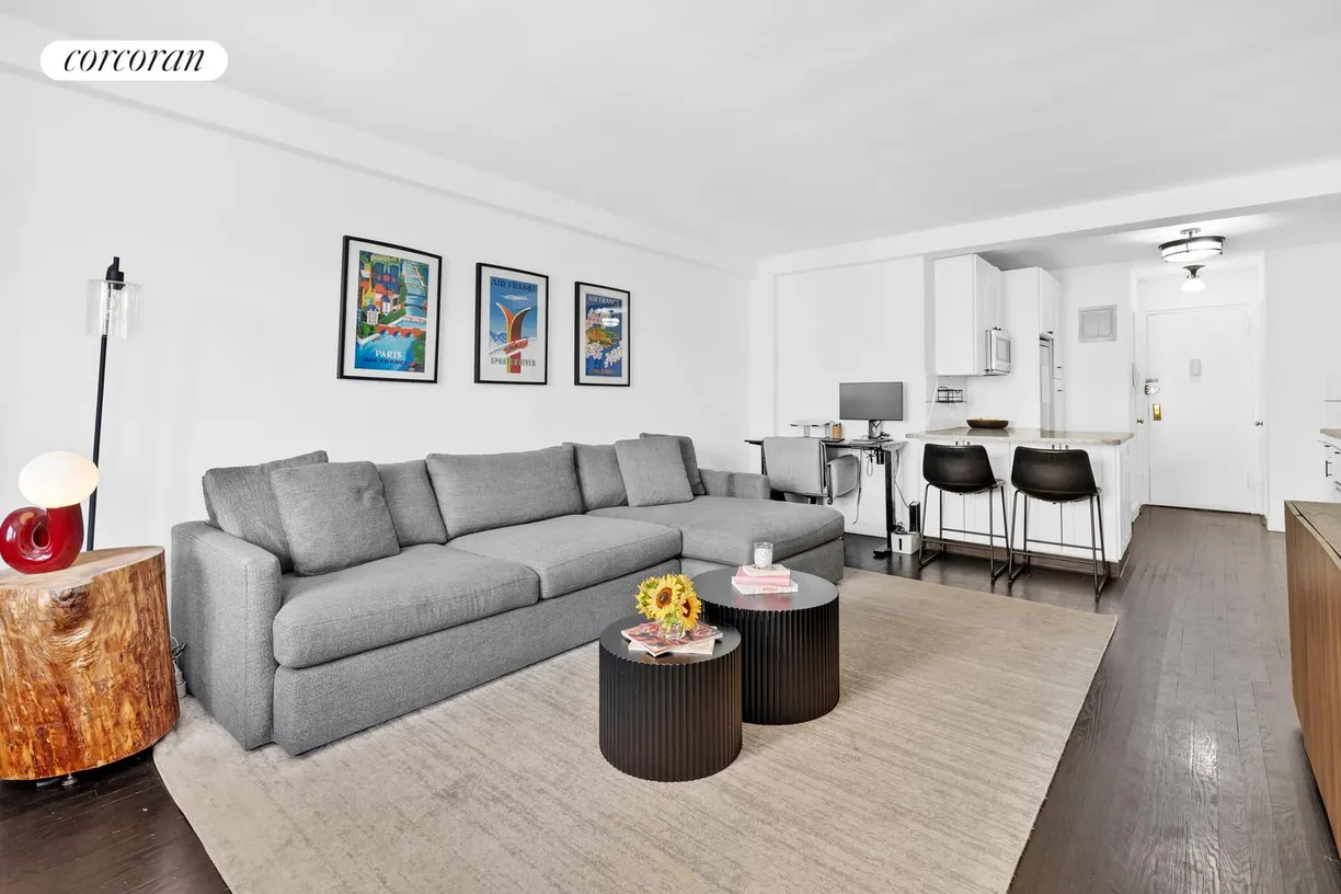 New York City Real Estate | View 60 East 9th Street, 517 | Living Room/Kitchen
