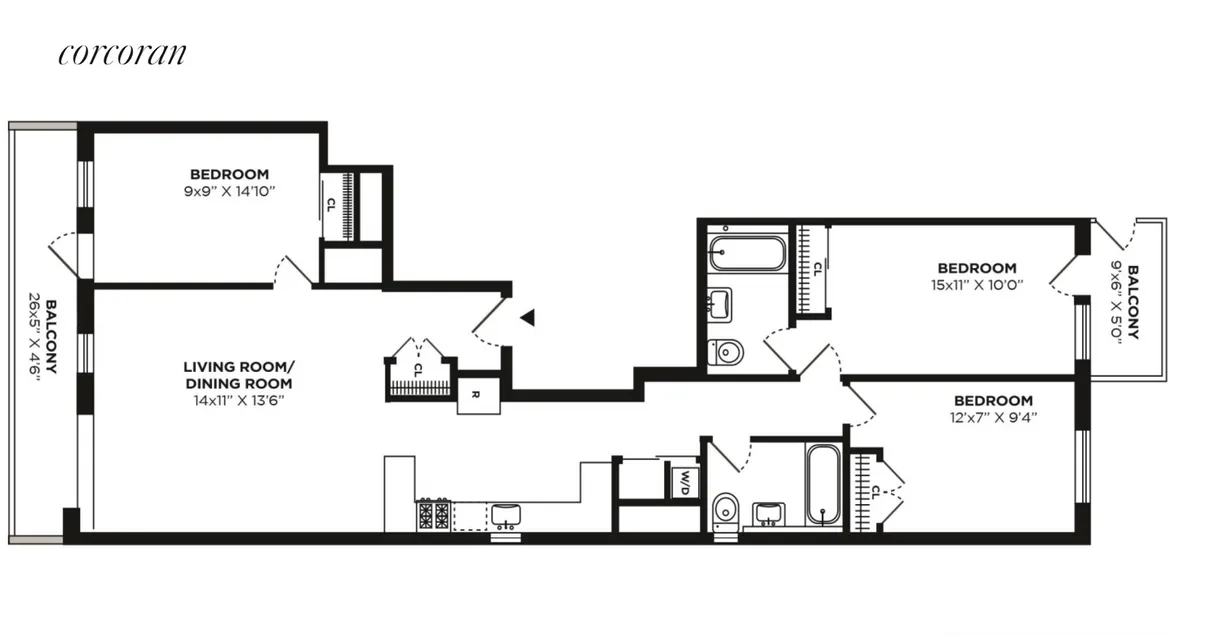 New York City Real Estate | View 2025 Ocean Avenue, 3B | 3 Beds, 2 Baths