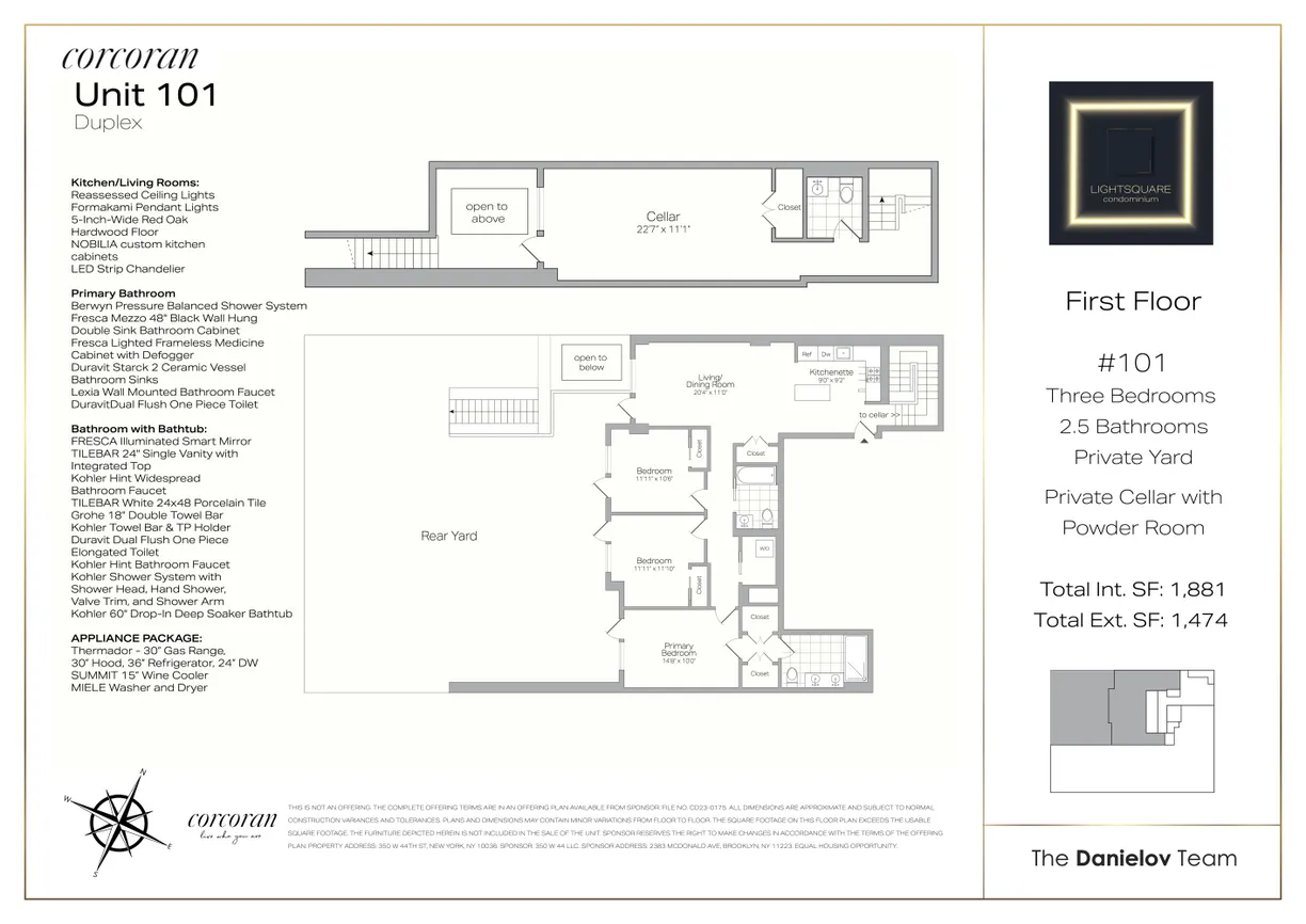 New York City Real Estate | View 350 West 44th Street, 101 | room 1