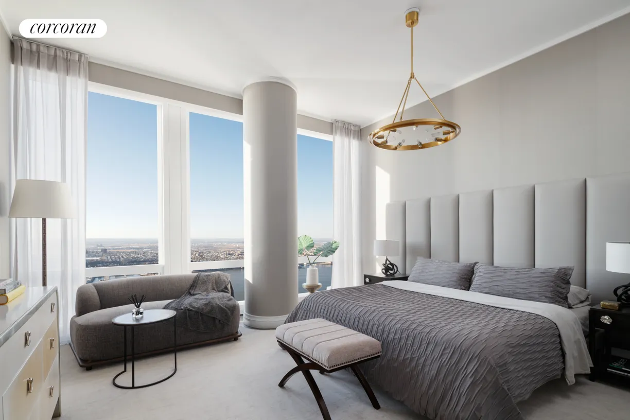 New York City Real Estate | View 35 Hudson Yards, 8502 | Primary Bedroom
