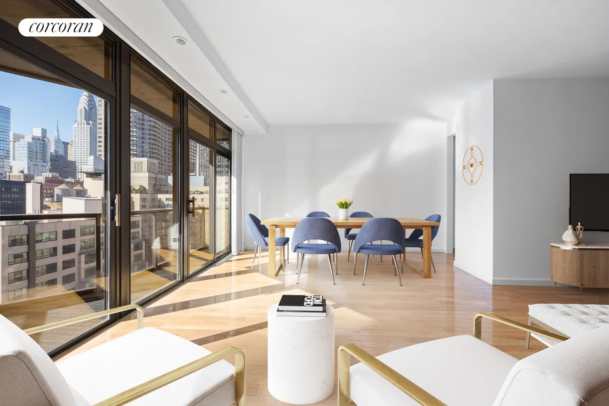 New York City Real Estate | View 100 United Nations Plaza, 20E | Sun-drenched with private balcony