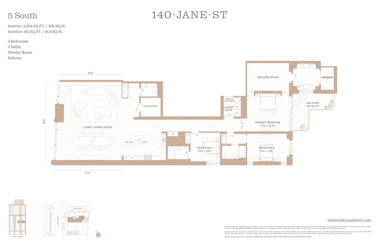 New York City Real Estate | View 140 Jane Street, 5S | Floorplan
