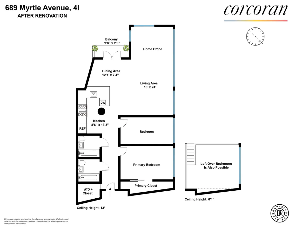 New York City Real Estate | View 689 Myrtle Avenue, 4I | Floorplan
