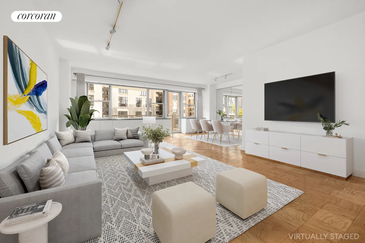 New York City Real Estate | View 80 Central Park West, 8F | Living Room/Sep Dining Area