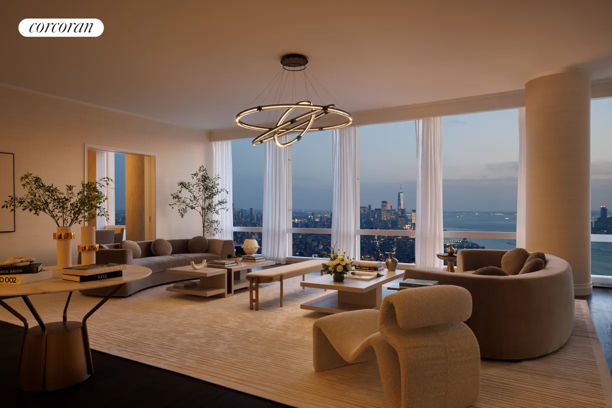New York City Real Estate | View 35 Hudson Yards, 8601 | Living Room