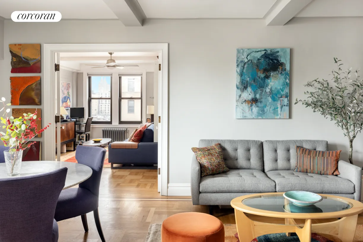 New York City Real Estate | View 107 West 86th Street, 11F | Living room into second bedroom