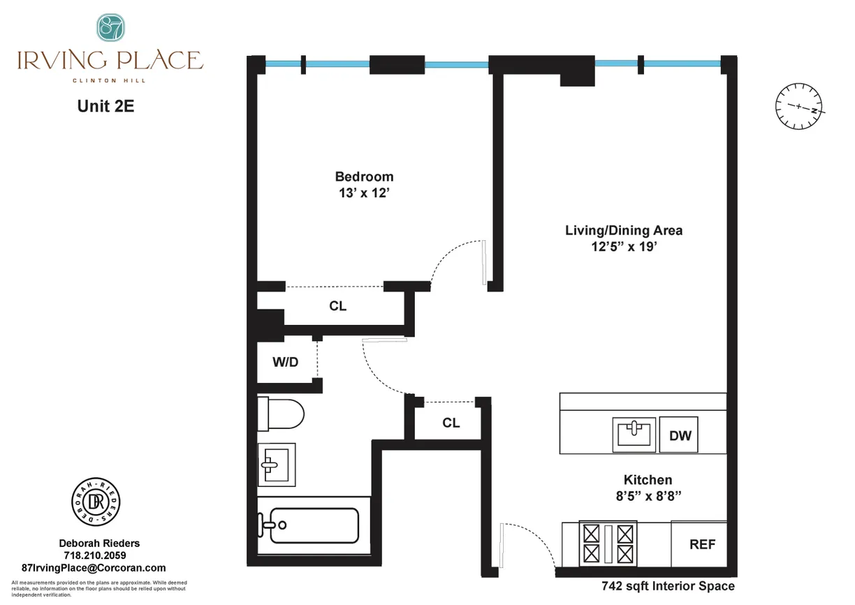 New York City Real Estate | View 87 Irving Place, 2E | Floorplan