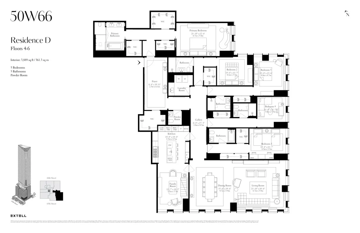 New York City Real Estate | View 50 West 66th Street, 5D | Floorplan