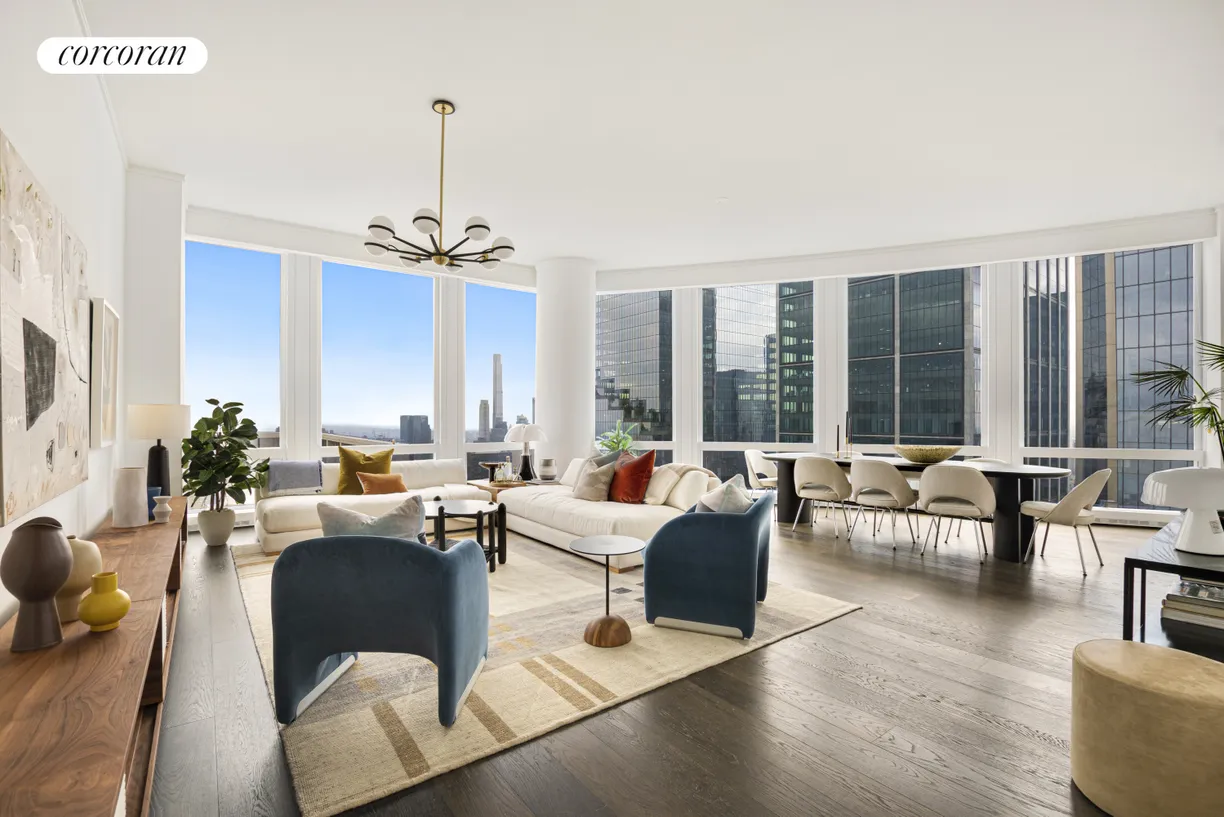 New York City Real Estate | View 35 Hudson Yards, 7702 | Living Room