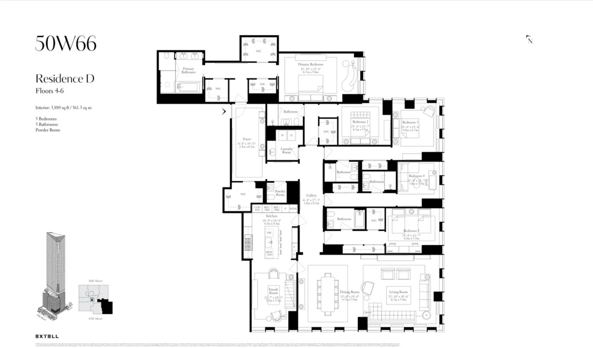 New York City Real Estate | View 50 West 66th Street, 4D | Floorplan