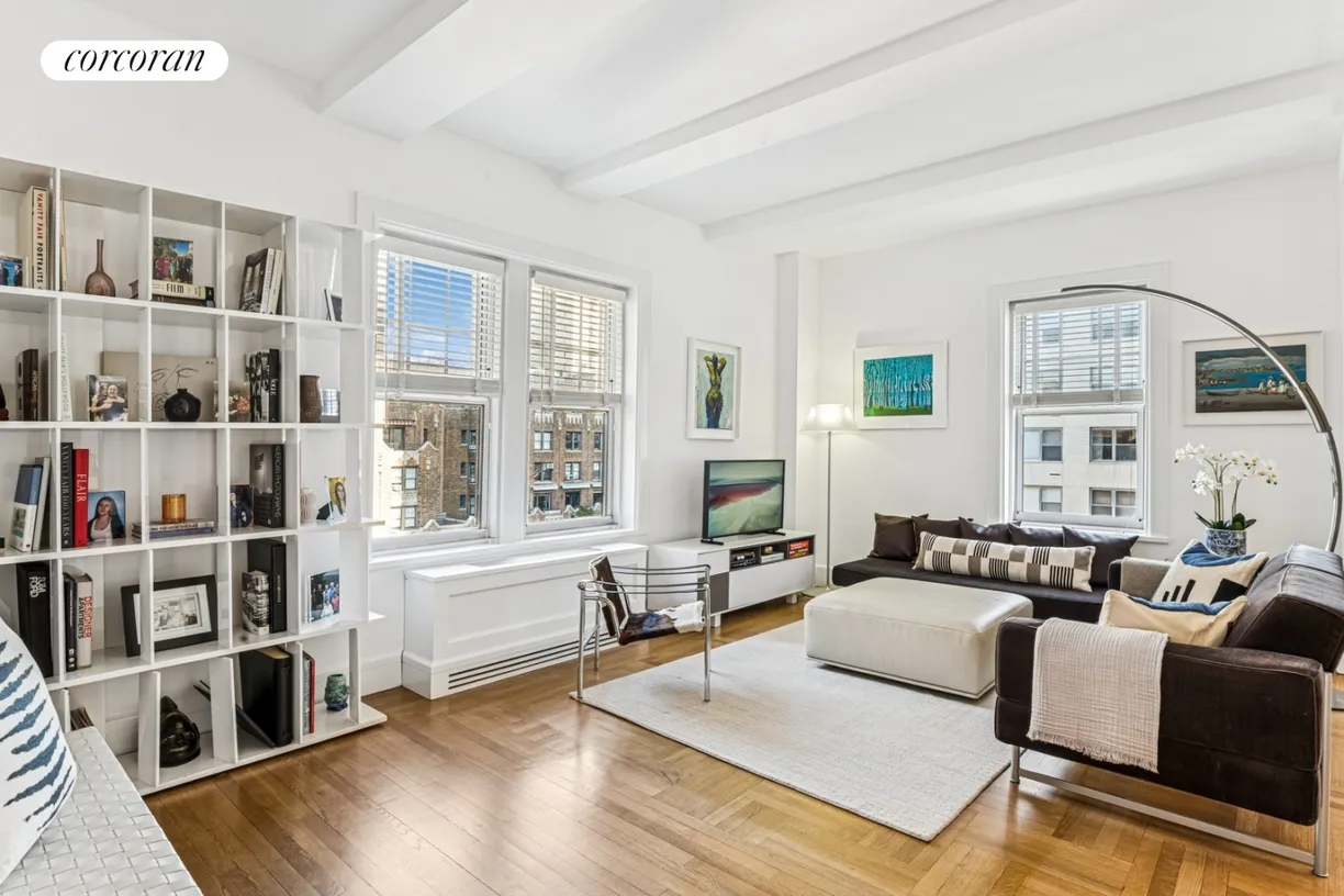 New York City Real Estate | View 27 West 72nd Street, 1615 | Corner Living Room
