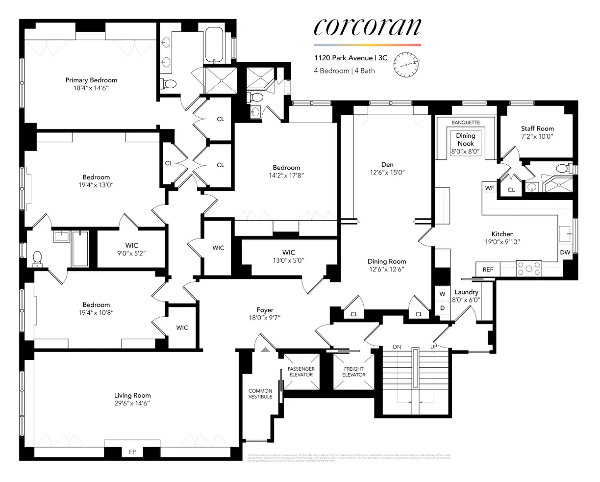 New York City Real Estate | View 1120 Park Avenue, 3C | Floorplan