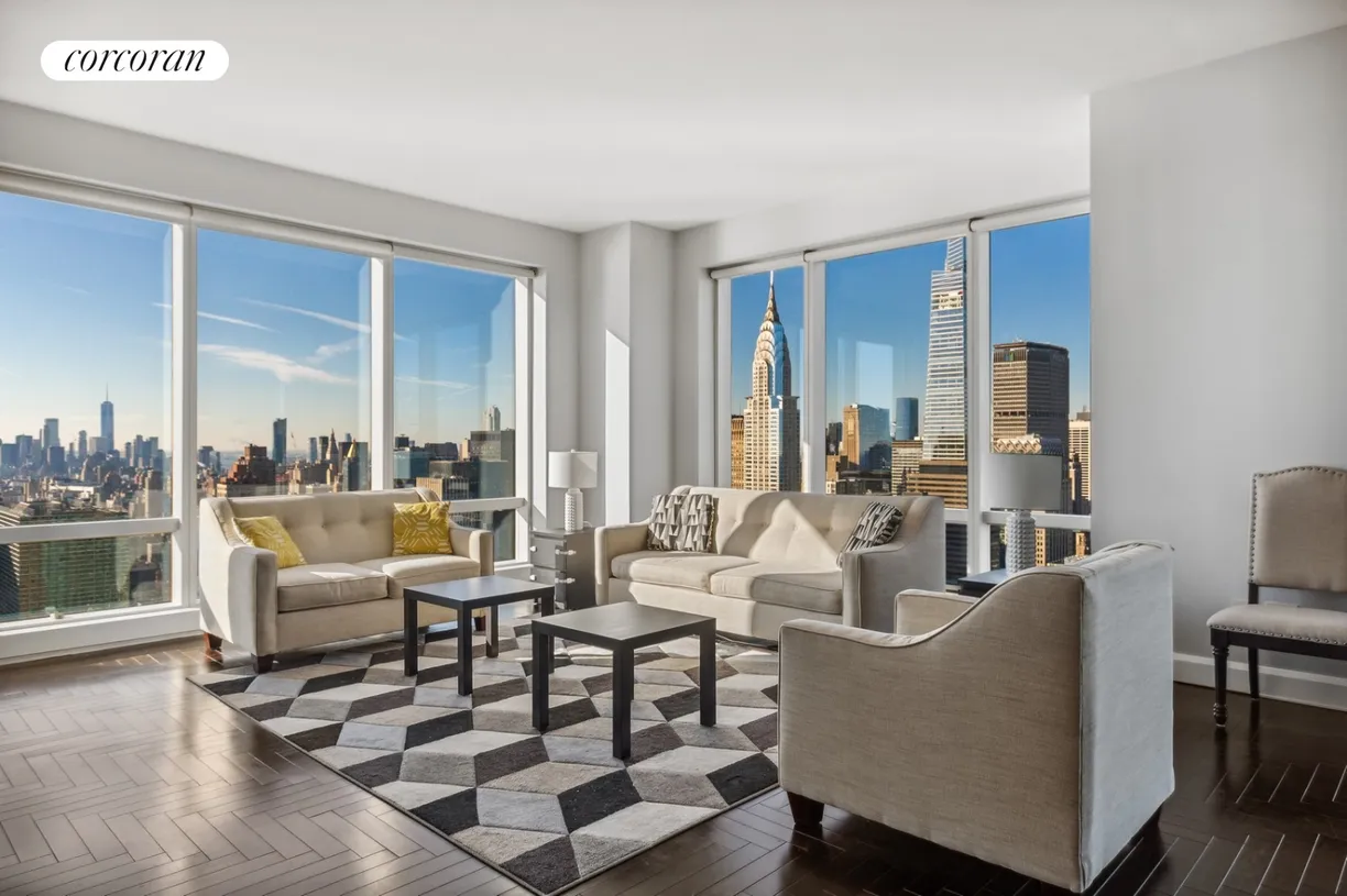 New York City Real Estate | View 845 United Nations Plaza, 59C | Living Room