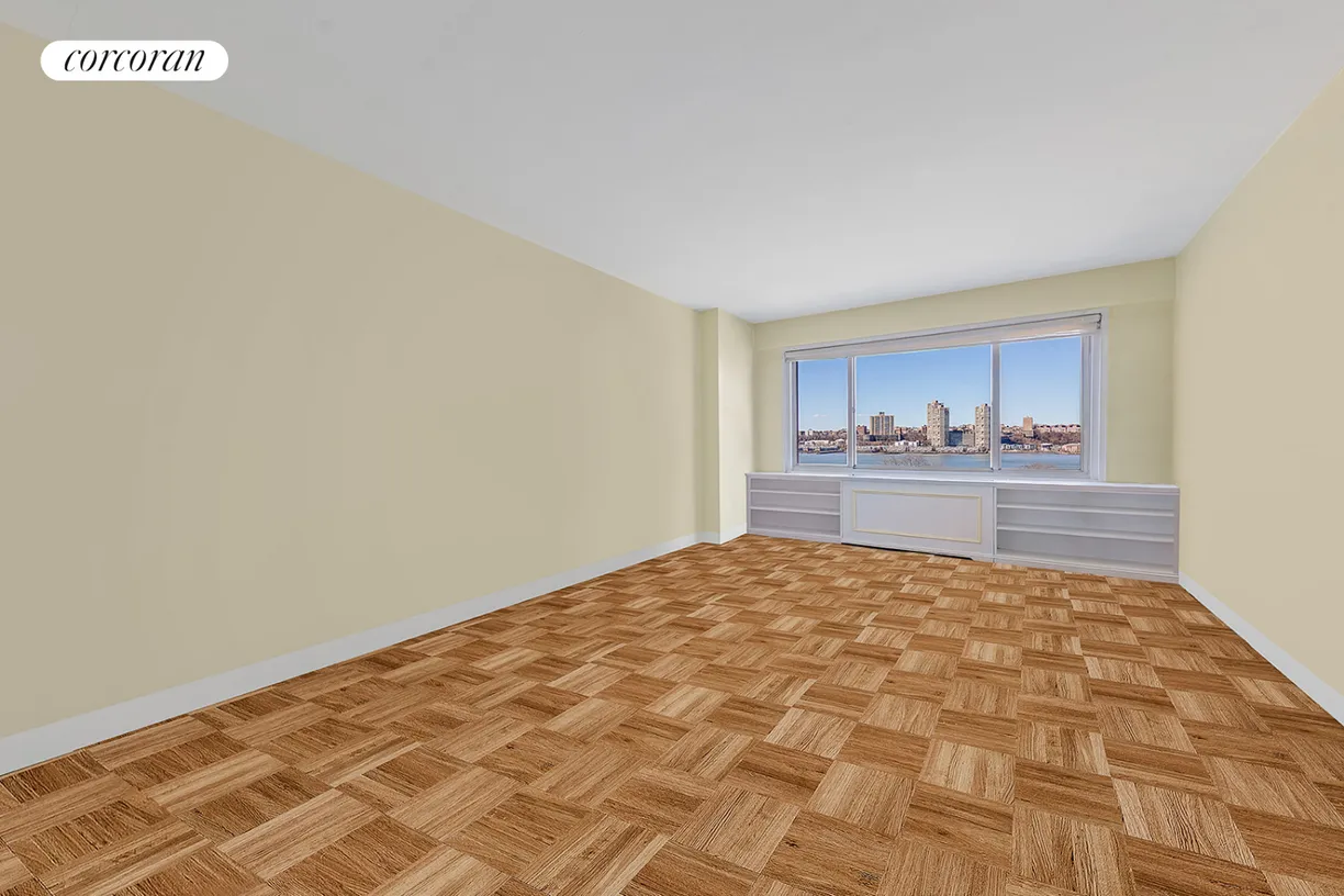 New York City Real Estate | View 60 Riverside Drive, 9E | Bedroom with river views