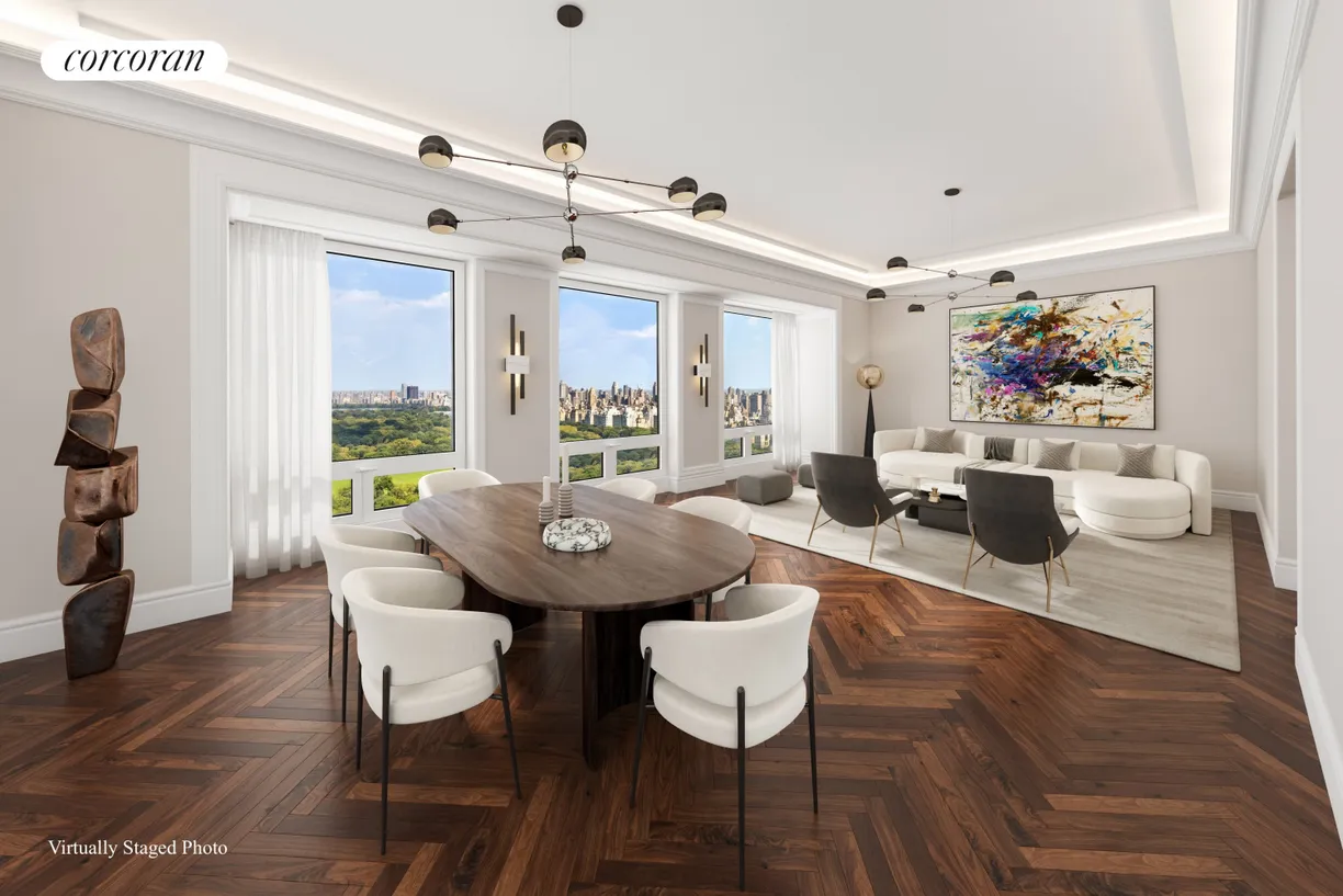 New York City Real Estate | View 220 Central Park South, 43A | Living Room