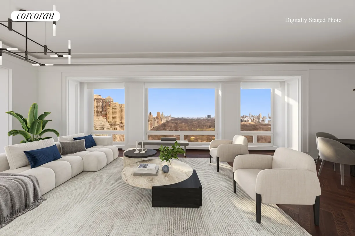 New York City Real Estate | View 220 Central Park South, 25A | Living Room