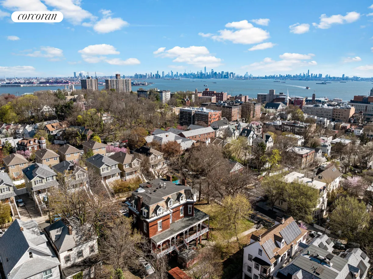 New York City Real Estate | View 344 Westervelt Avenue | Drone Manhattan Skyline