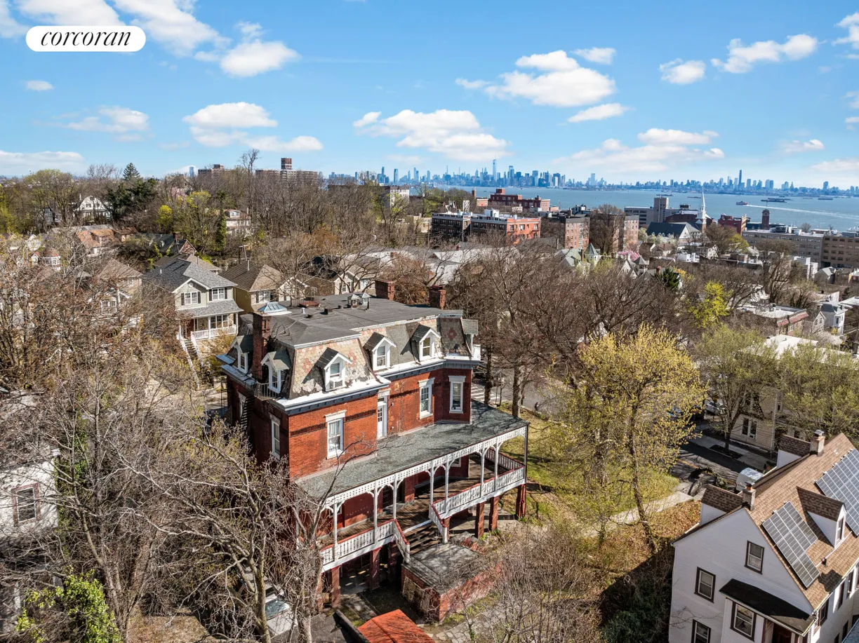 New York City Real Estate | View 344 Westervelt Avenue | Close up drone