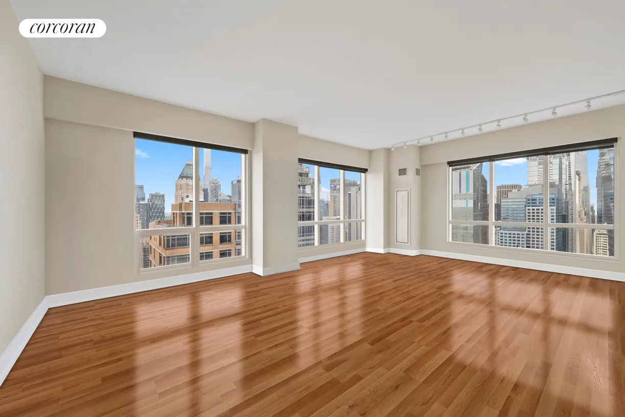 New York City Real Estate | View 350 West 42nd Street, 41D | Living Room