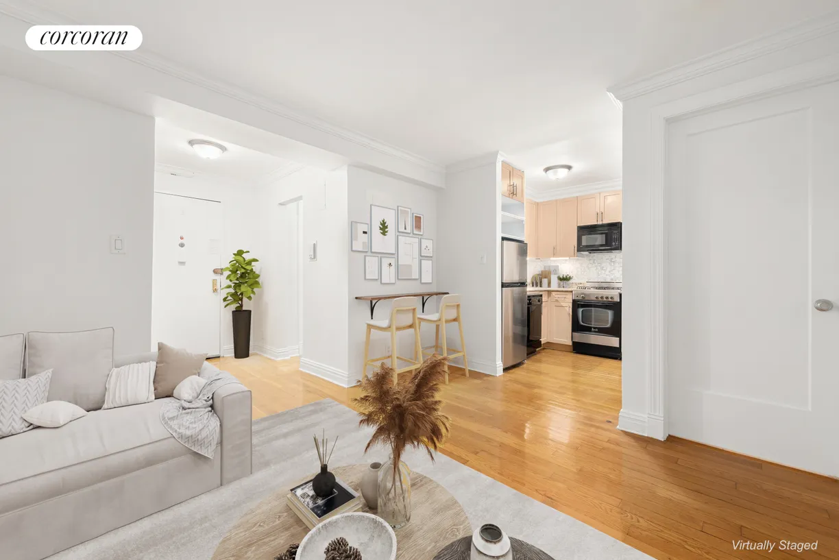 New York City Real Estate | View 401 West 56th Street, 2H | 2 Beds, 1 Bath