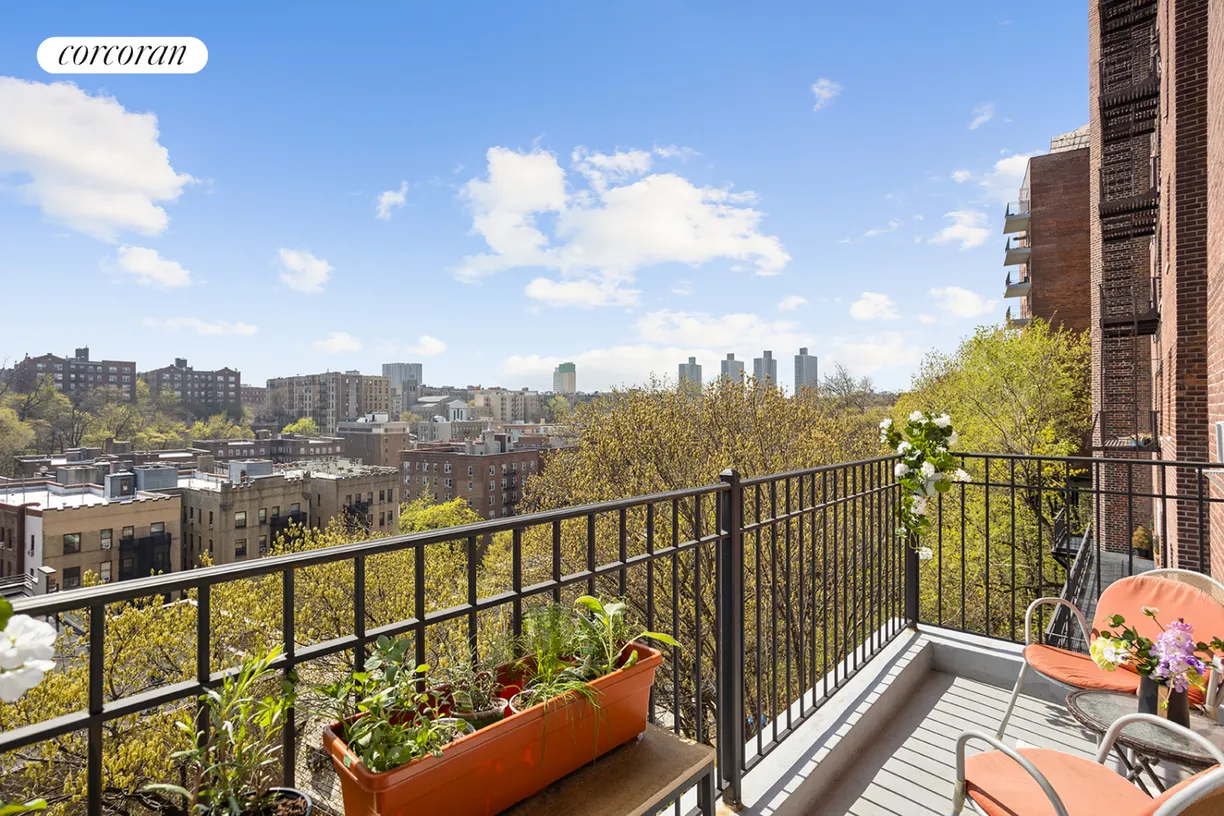 New York City Real Estate | View 100 Overlook Terrace, 21 | Private balcony with open views