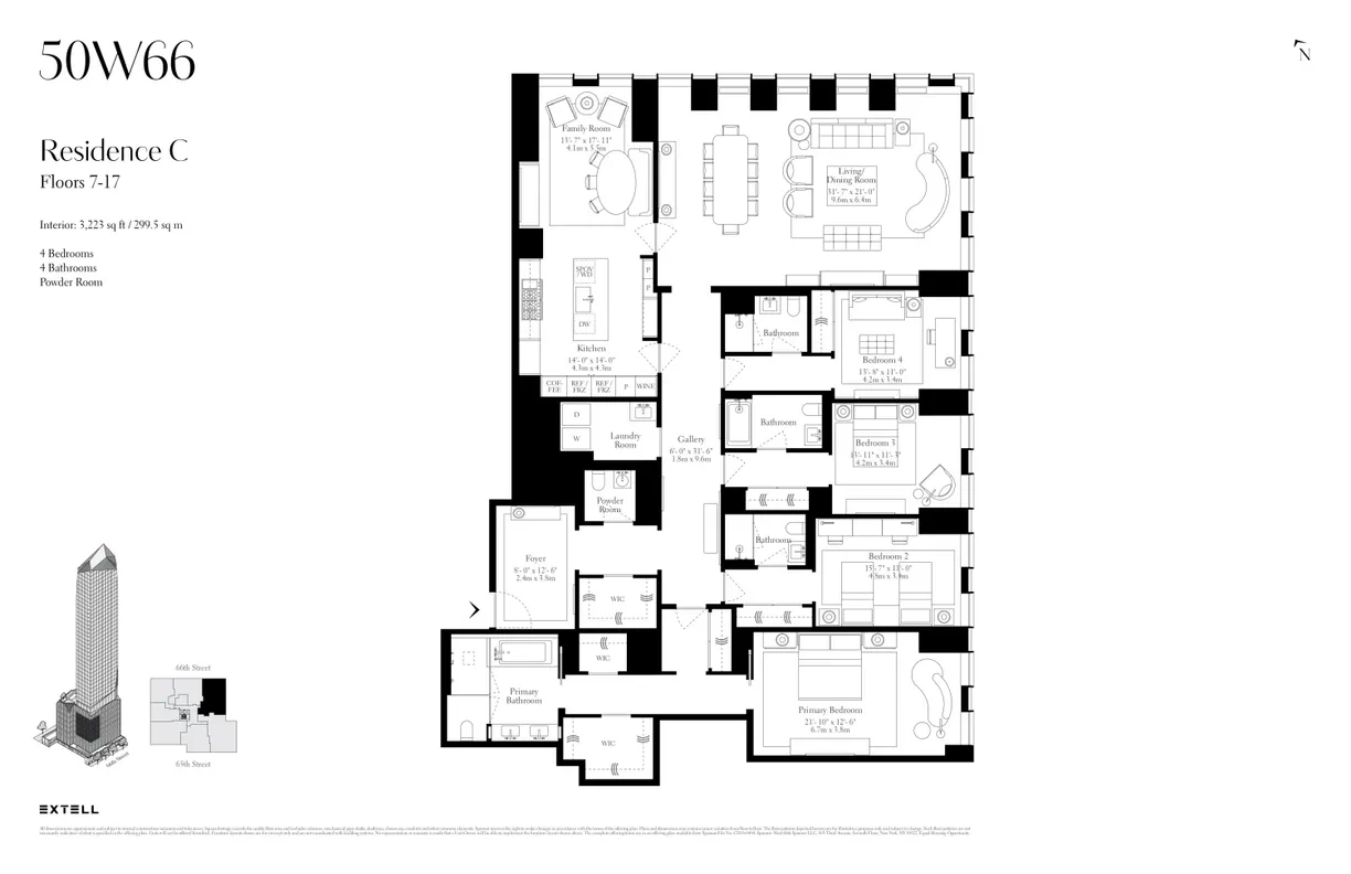 New York City Real Estate | View 50 West 66th Street, 10C | Floorplan