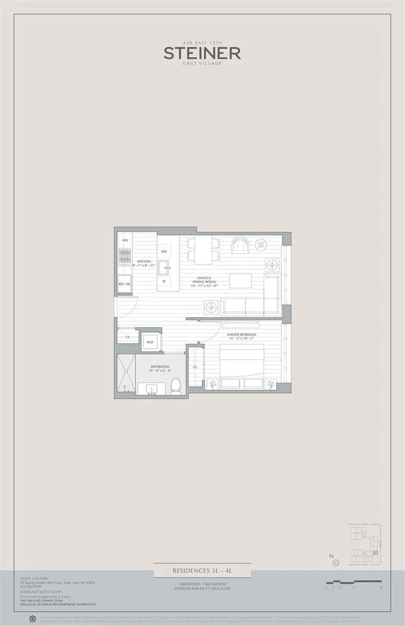 New York City Real Estate | View 438 East 12th Street, 3L | Floorplan