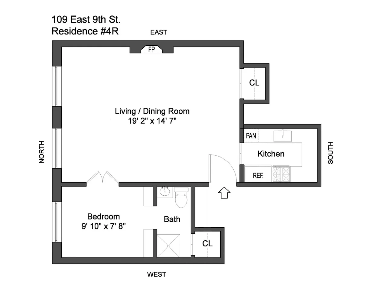 New York City Real Estate | View 109 East 19th Street, 4R | Floorplan